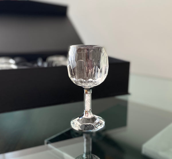 Shot Glass with Crystal Stem, Set of 6