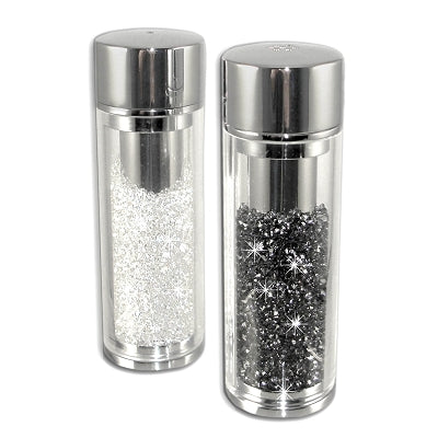 Crystal Filled Salt and Pepper Shakers
