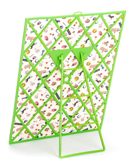Graphic Printed Mirror Seletti, Flower with Holes