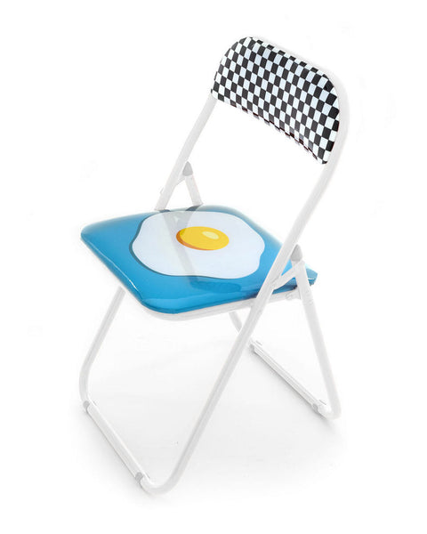 Metal Folding Chair Seletti, Egg