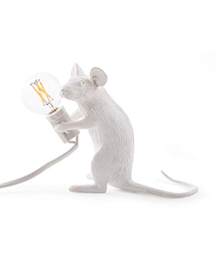 Mouse Lamp Sitting Seletti, White