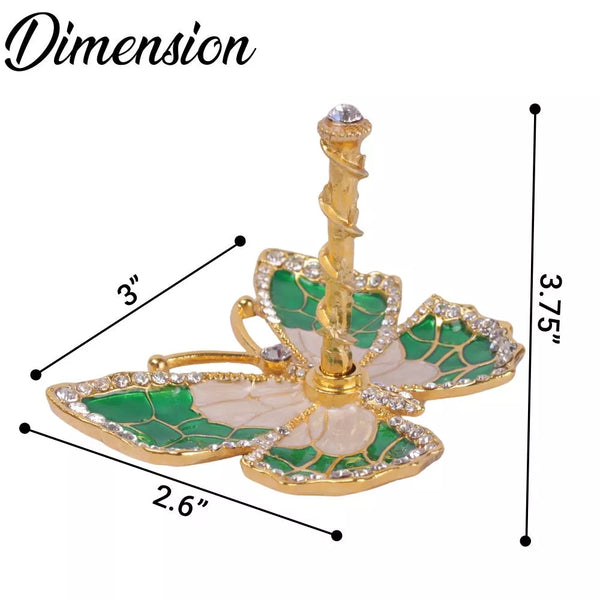 Butterfly Jewelry Ring Holder, Green