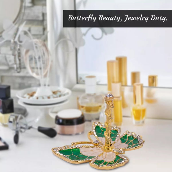 Butterfly Jewelry Ring Holder, Green