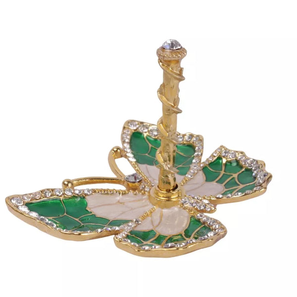 Butterfly Jewelry Ring Holder, Green
