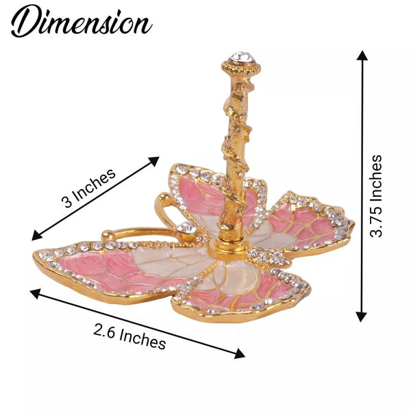 Butterfly Jewelry Ring Holder, Pink