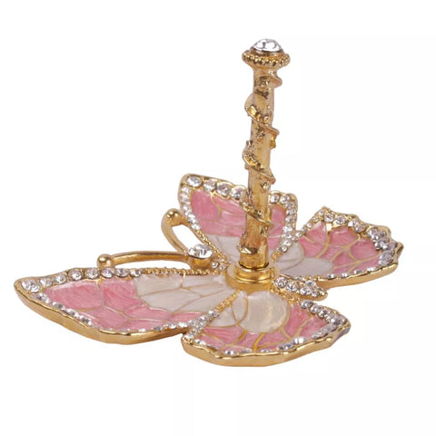 Butterfly Jewelry Ring Holder, Pink