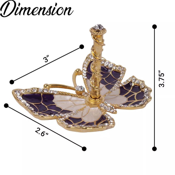Butterfly Jewelry Ring Holder, Purple