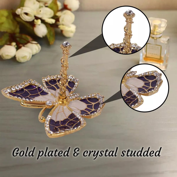 Butterfly Jewelry Ring Holder, Purple