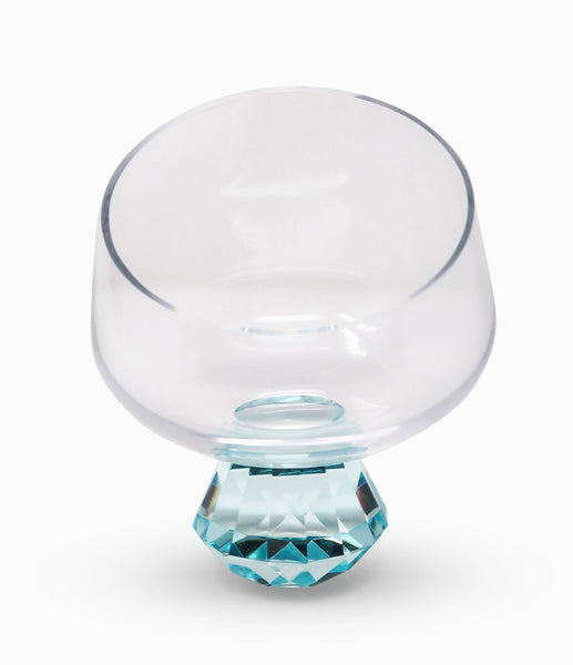 Angular Bowl With Colored Diamond Stem