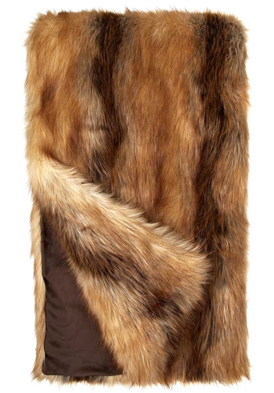 Faux Fur Throw Limited Edition, Red Fox