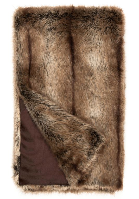 Faux Fur Throw Limited Edition, Tipped Coyote