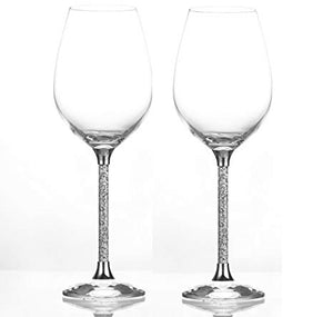 Wine Glass with Crystals, Set of 2