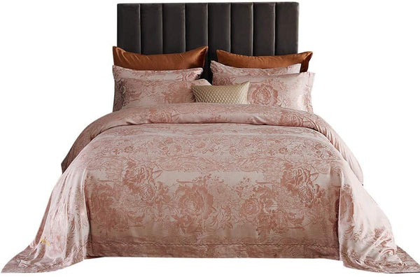 Pink Roses Luxury Duvet Cover Bedding Set
