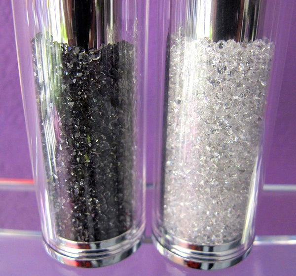 Crystal Filled Salt and Pepper Shakers
