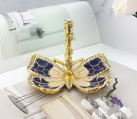 Butterfly Jewelry Ring Holder, Blue
