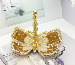 Butterfly Jewelry Ring Holder, Brown