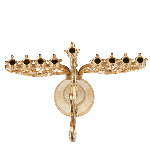 Menorah Gold Dove Design