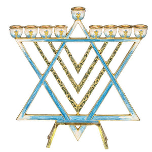 Menorah Star of David Design