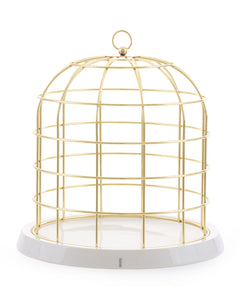 Gold Metal Decorative Birdcage, Seletti