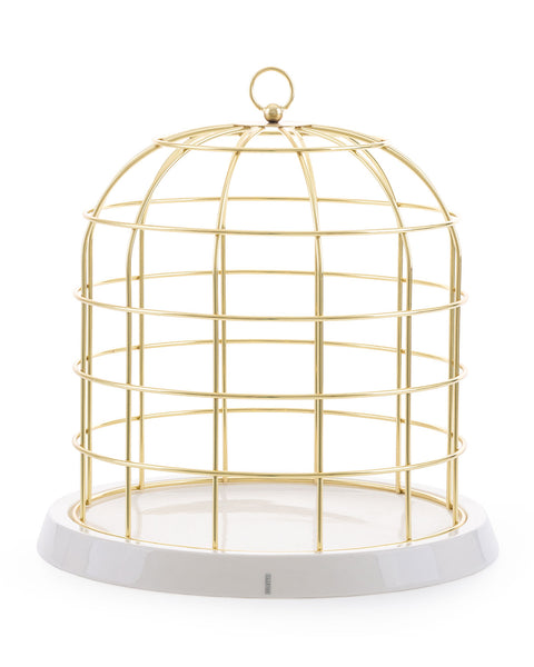 Gold Metal Decorative Birdcage, Seletti