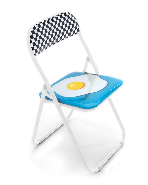 Metal Folding Chair Seletti, Egg