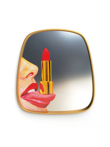 Seletti Mirror Gold Frame, Tongue