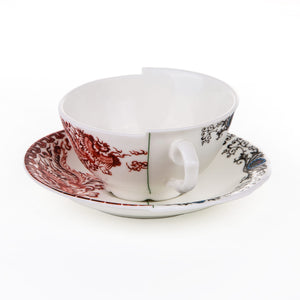 Hybrid Seletti Tea Cup with Saucer, Zora