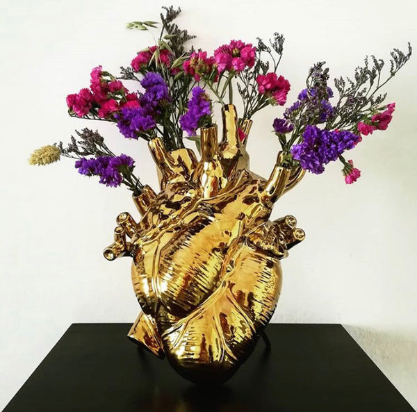 Love in Bloom Gold Vase Seletti