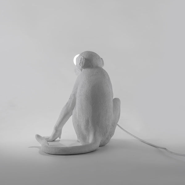 Monkey Sitting Indoor Lamp White, Seletti