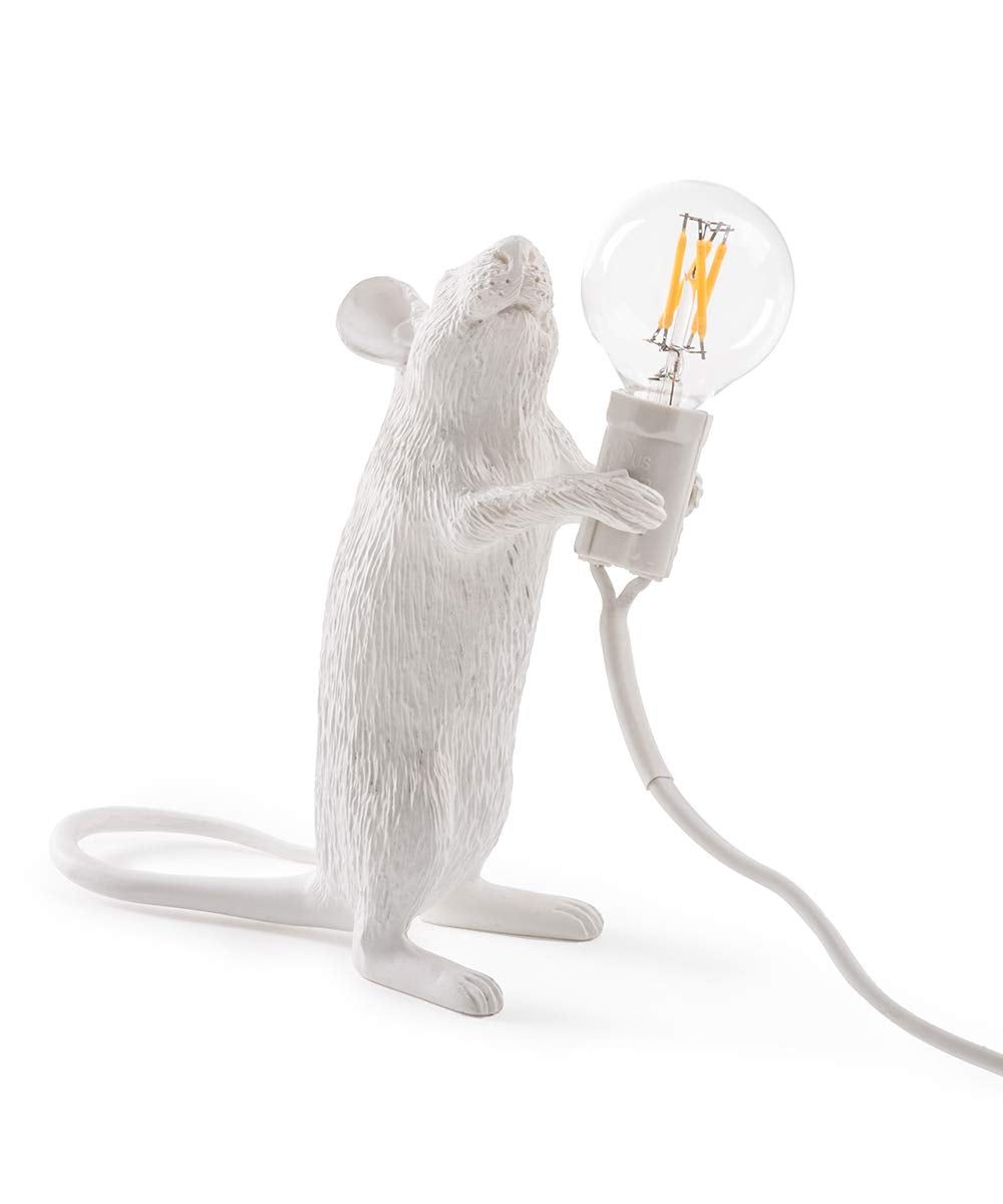 Mouse Lamp Standing Seletti, White