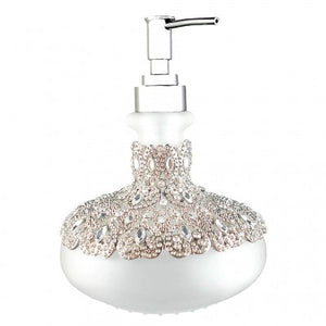 Soap Dispenser Ornate Victorian Design with Crystals