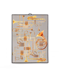 Graphic Printed Mirror Seletti, Big Trumpets