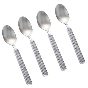 Teaspoon with Glitter Design, Set of 4